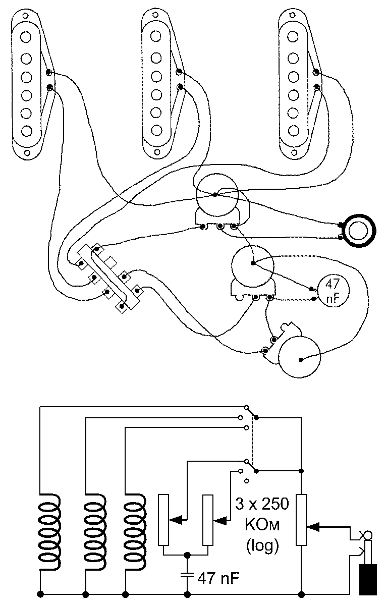 Схема Стратокастера